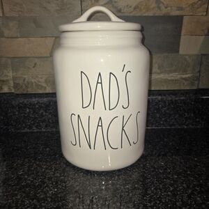 Rae Dunn Dad's Snacks Large Canister
